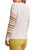 Intarsia Crew Neck Sweater with Pointelle Sleeve Intarsia Crew Neck Sweater with Pointelle Sleeve