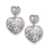 Contempo Heart Double Post Drop Earrings Contempo Heart Double Post Drop Earrings