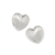 Trianon Heart Small Post Earrings - Silver