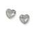 Trianon Heart Small Post Earrings - Silver