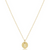 Initial Disc Necklace A - Gold