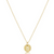 Initial Disc Necklace B - Gold