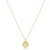 Initial Disc Necklace C - Gold