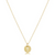 Initial Disc Necklace T - Gold
