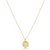 Initial Disc Necklace D - Gold