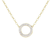 Aldrava Pave Circle Necklace - CZ - Gold Aldrava Pave Circle Necklace - CZ - Gold