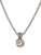 Beijos Collection Bezel Set Pendant Necklace - Cear/ Two Tone