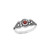 Garnet Dotted Oxidized Ring