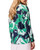 Foliage Print Rolled Sleeve Printed Blouse