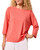 3/4 Sleeve Boat Neck Stripe Jersey Top 3/4 Sleeve Boat Neck Stripe Jersey Top