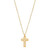 Wyatt Mini Cross Necklace in Gold