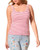Baby Rib Striped Scoop Neck Fitted Tank Top Baby Rib Striped Scoop Neck Fitted Tank Top