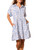 Printed Button Front Flounce Dress Printed Button Front Flounce Dress