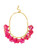 Lucy Petal Cluster Collar Short Necklace in Hot Pink
