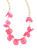 Lotus Leaf Kalani Short Necklace in Hot Pink