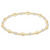 Classic Gold Sincerity Pattern 4mm bead bracelet - pearl