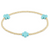 Signature Cross Gold Pattern 2mm bead bracelet - Turquoise