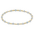 Gemstone Gold Sincerity Pattern 3mm bead bracelet - Aquamarine