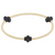 Signature Cross Small Gold Pattern 2mm bead bracelet - Onyx