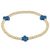 Signature Cross Gold Pattern 3mm bead bracelet - Colbalt