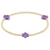 Signature Cross Small Gold Pattern 2mm bead bracelet - Purple