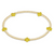 Signature Cross Small Gold Pattern 2mm bead bracelet - Canary