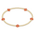 Signature Cross Small Gold Pattern 2mm bead bracelet - Coral