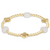 Signature Cross Admire Gold Pattern 3mm Bead Bracelet - Moonstone