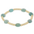Admire Gold 3mm Bead Bracelet -  Amazonite