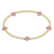 Signature Cross Small Gold Pattern 2mm Bead Bracelet - Pink Signature Cross Small Gold Pattern 2mm Bead Bracelet - Pink