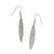Mosaic Horizon Long French Wire Earrings - Silver