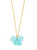 Lucy Petal Cluster Long Necklace - Bright Blue