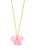 Lucy Petal Cluster Long Necklace - Light Pink
