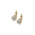 Gilded Round Bezel French Wire Earrings - Gold Gilded Round Bezel French Wire Earrings - Gold