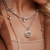 Cordao Circle Pendant On Chain - Two Tone