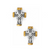 Venezia Cross Post Earrings - Two Tone Venezia Cross Post Earrings - Two Tone