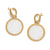 Del Mar Charm Hoop Earrings - Gold/Pearl Del Mar Charm Hoop Earrings - Gold/Pearl