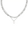 Ashton Multi Strand Necklace - Silver/Pearl