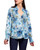 Printed Floral Textured V-Neck Smocked Detail Blouse Printed Floral Textured V-Neck Smocked Detail Blouse