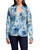 Printed Floral Textured V-Neck Smocked Detail Blouse Printed Floral Textured V-Neck Smocked Detail Blouse