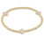 Signature Cross Gold 3mm Bead Bracelet - Off White