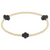 Signature Cross Gold 2mm Bead Bracelet - Onyx
