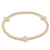 E-Girl Signature Cross Gold 3mm Bead Bracelet - Off White