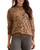 Leopard Print Funnel Neck Sweater Leopard Print Funnel Neck Sweater