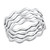 Sterling Silver Wave Band Ring – Modern Layered Design