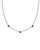 Mini Elisa Three Stone Strand Necklace in Vintage Silver