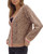 Leopard Print Cardigan with Pink Trim