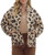 Leopard Print Quilted Jacket with Front Pockets