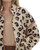 Leopard Print Quilted Jacket with Front Pockets