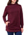 Women’s Wine Textured Long Sleeve Tunic Top with Invisible Pocket Women’s Wine Textured Long Sleeve Tunic Top with Invisible Pocket